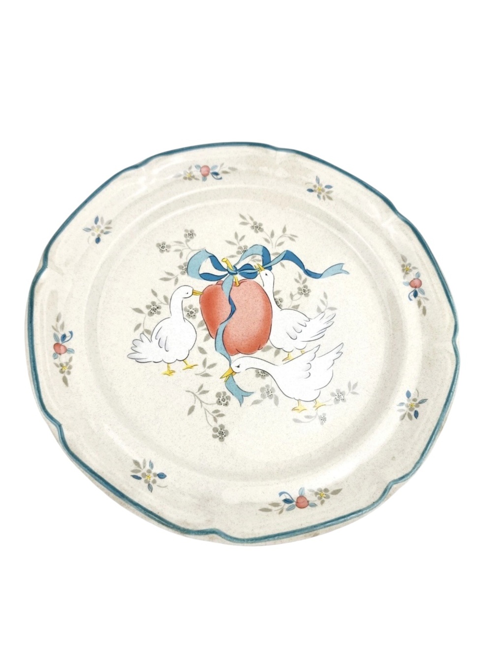 Vintage International
Marmalade Stoneware
Plate Goose Fruits
Flowers Ribbon